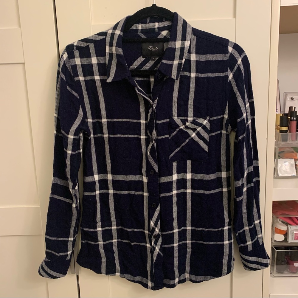 Rails Hunter Plaid Button Up Shirt - image 1